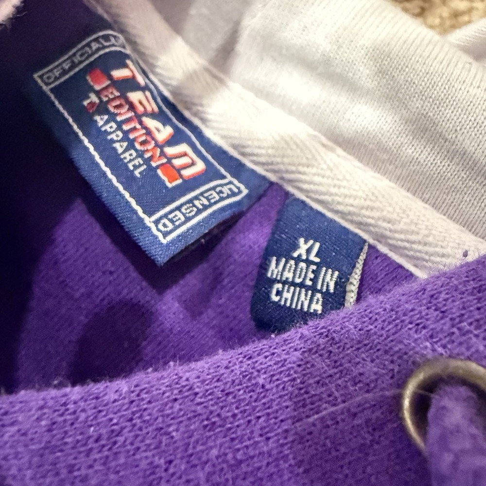 Vintage Northwestern University Wildcats Hoodie Size XL Purple College Y2K NCAA - Picture 5 of 7